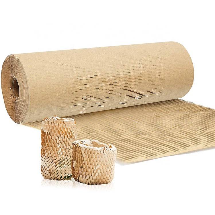 Roll Recyclable Honeycomb Kraft Paper Wrapping Cushion Paper For Packaging