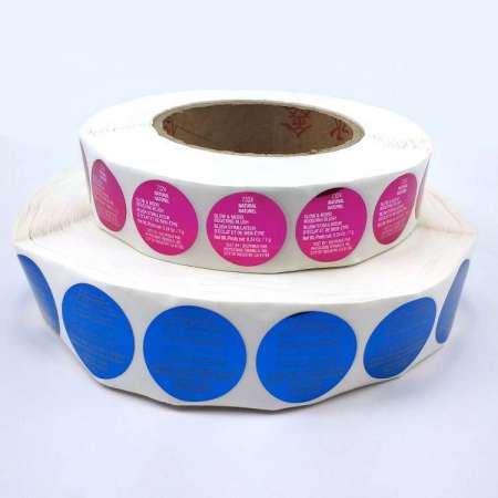 Custom printed round circle or rectangle roll labels and stickers,glossy UV vinyl food packaging adhesive stickers